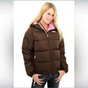 Vintage The North Face 700 "Hooded Nuptse" down jacket - brown Women’s XS